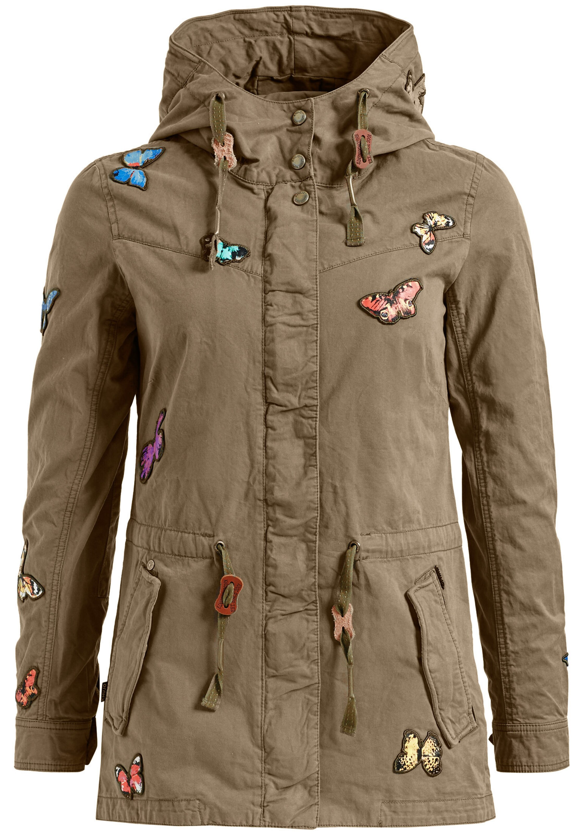 khujo - Tussenjas 'DENA' in de kleur Olijfgroen