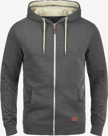 BLEND Zip-Up Hoodie 'Hulker' in Grey: front