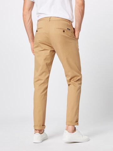 SCOTCH & SODA regular Lærredsbukser 'Stuart' i beige: tilbage