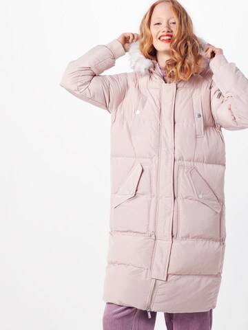 Superdry Zimní kabát – pink: přední strana