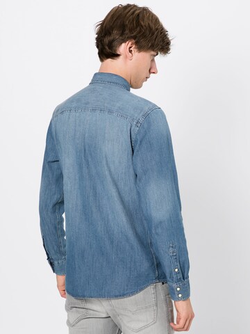 mėlyna JACK & JONES Standartinis modelis Marškiniai 'Sheridan'