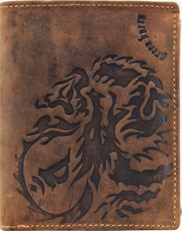 GREENBURRY Portemonnee 'Vintage Dragon' in Bruin