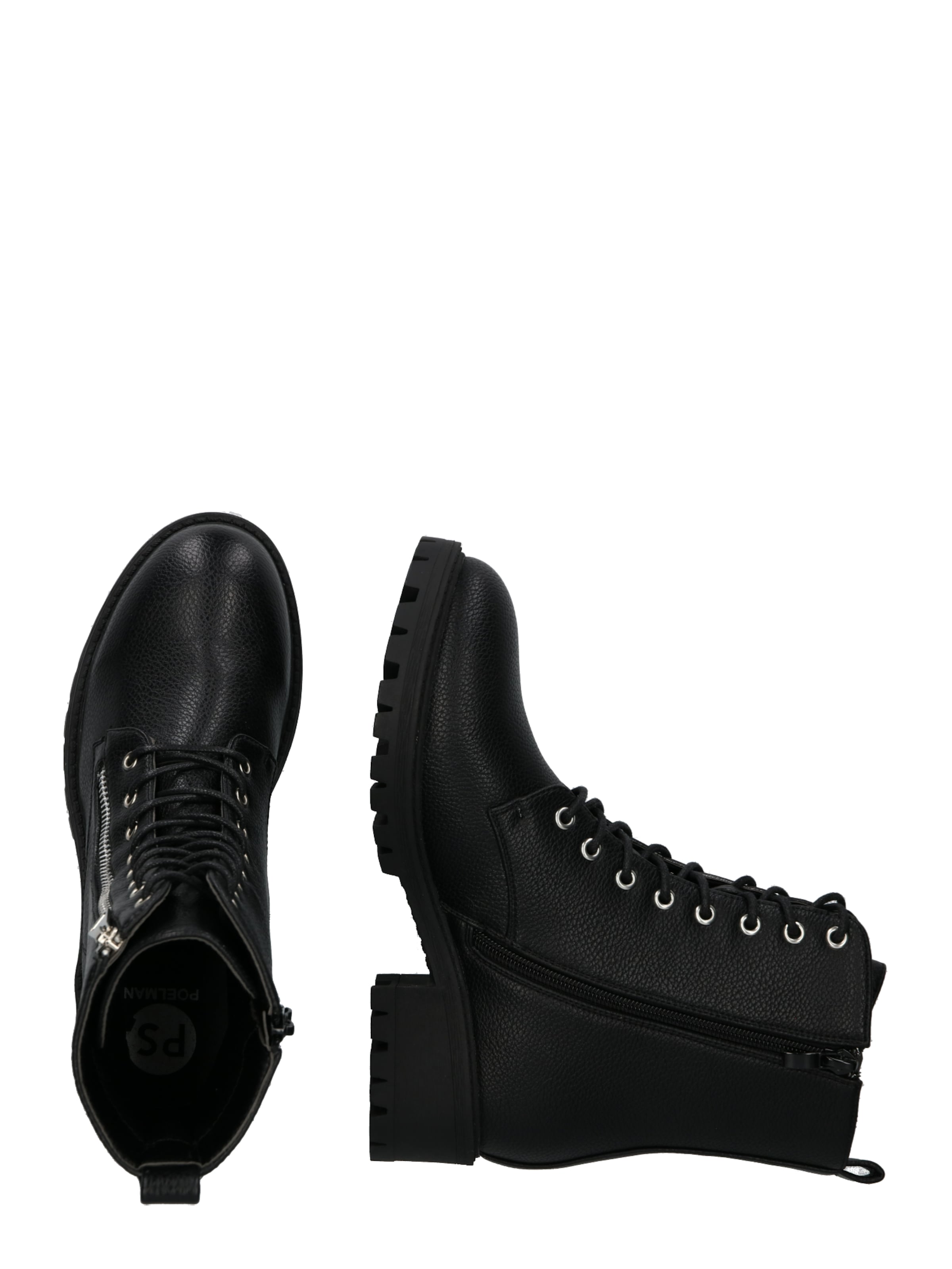 ABOUT YOU Šněrovací kozačky 'Marit Shoe' – černá: boční strana