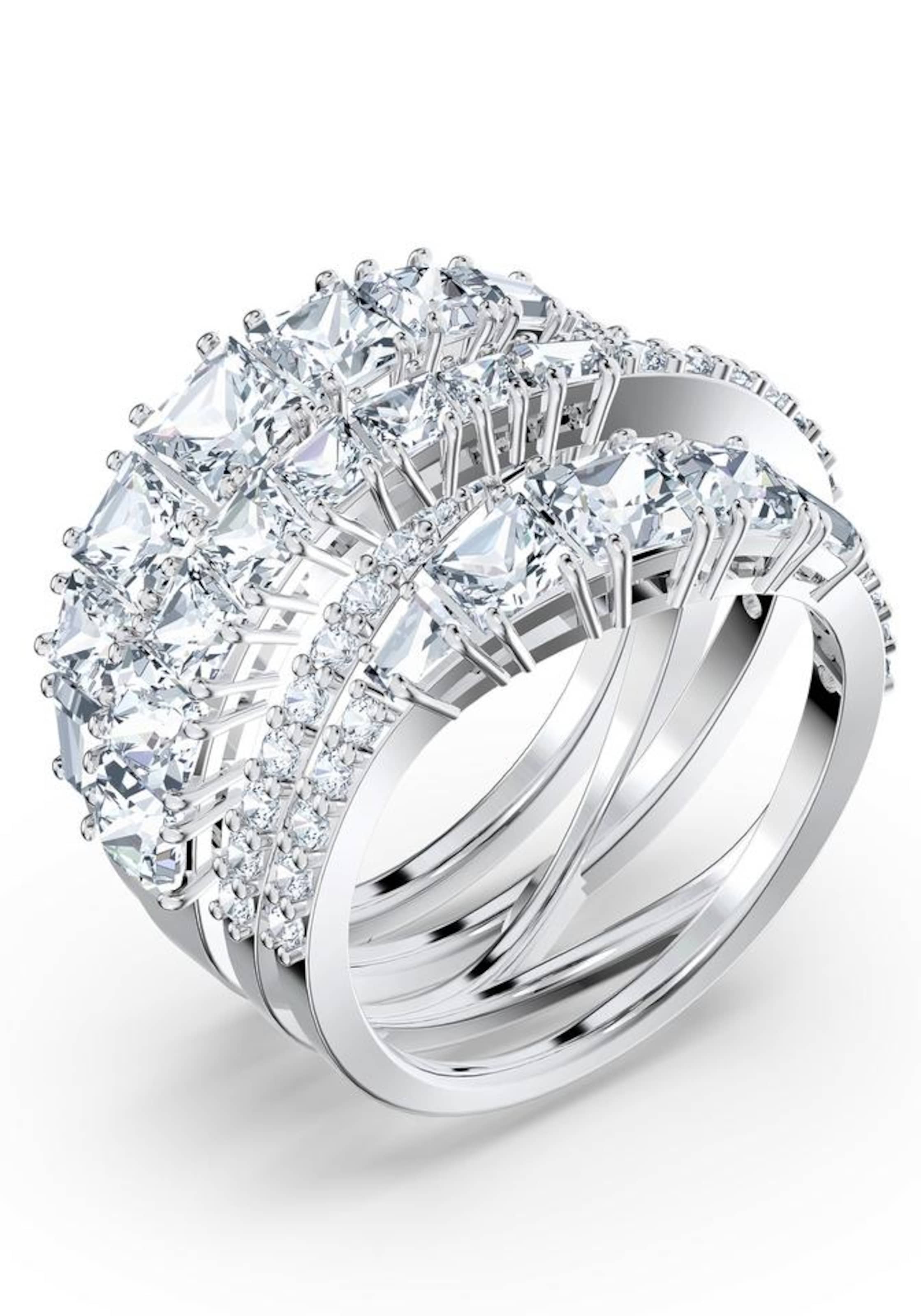 Swarovski Ring in Silber: Vorderseite