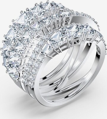 Bague Swarovski en argent : devant