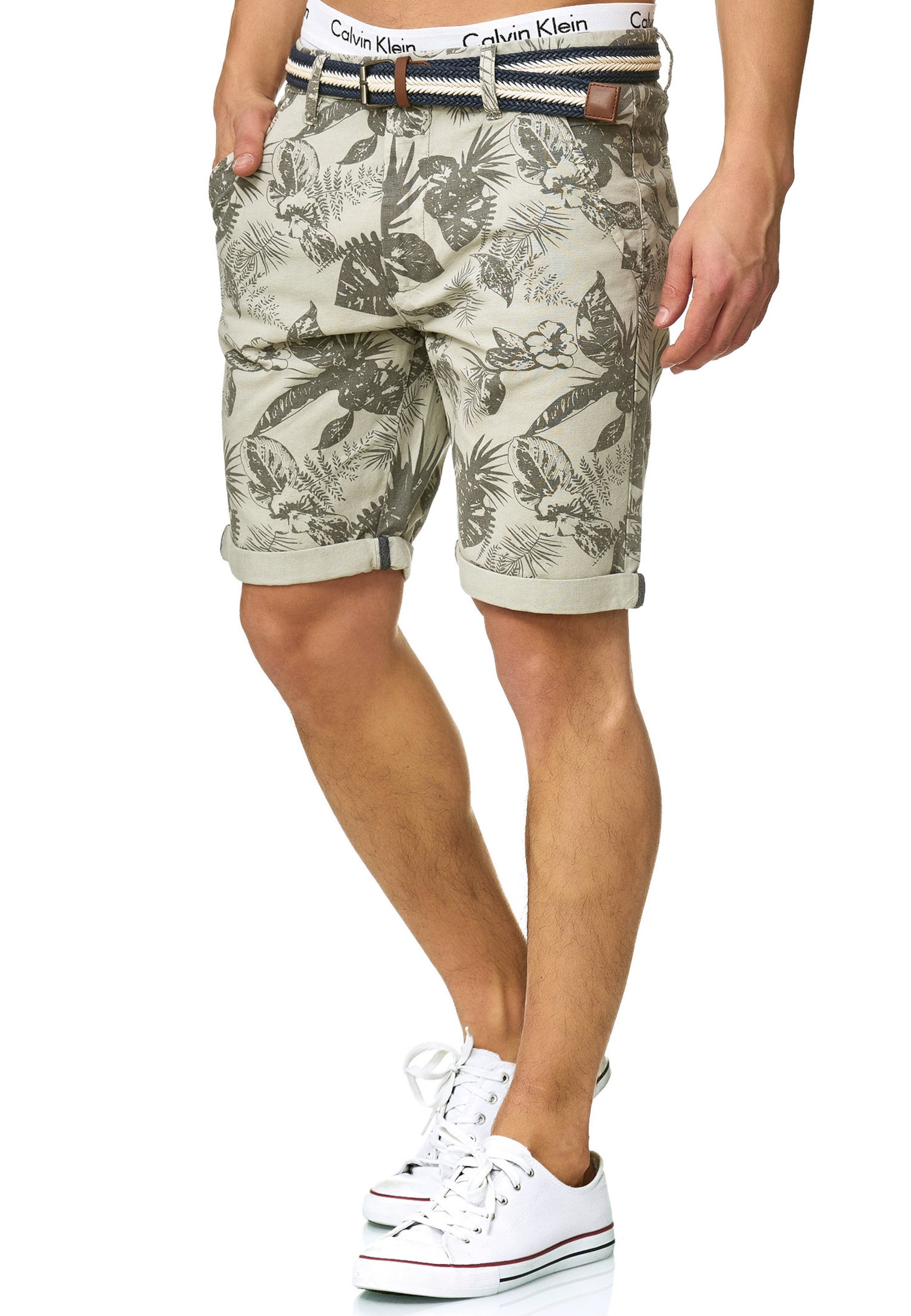 INDICODE JEANS Broek 'Curtain' in Grijs: voorkant