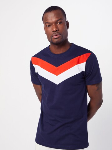 Urban Classics Regularny krój Koszulka 'Arrow' w kolorze niebieski: przód