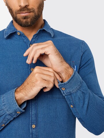 JACK & JONES Regular Fit Hemd 'JAQUES' in Blau