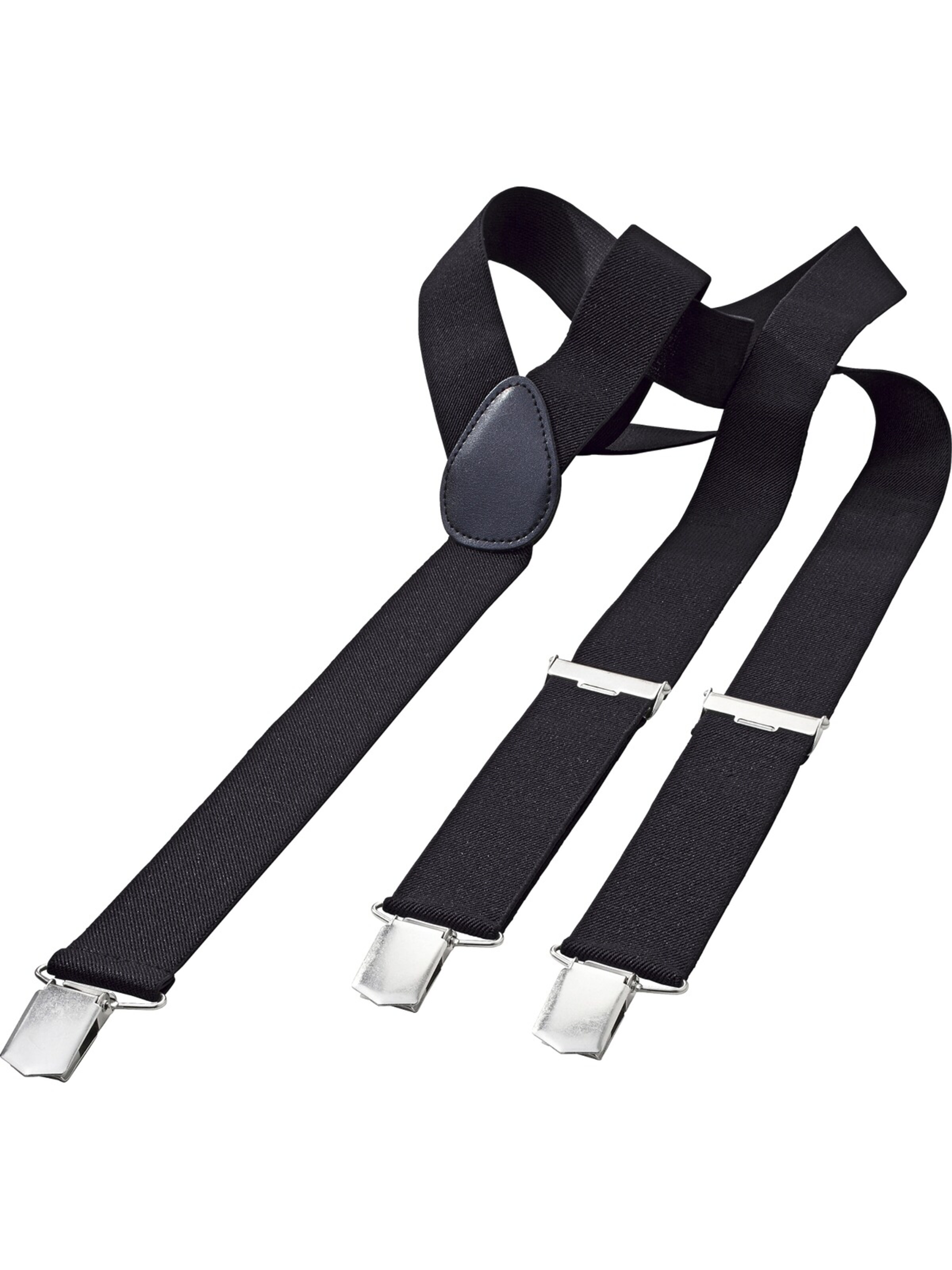 Jan Vanderstorm Hosenträger 'Wiborg' in Schwarz: Vorderseite