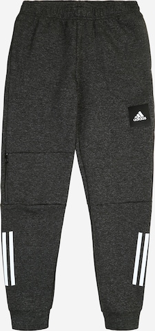 Effilé Pantalon de sport ADIDAS PERFORMANCE en gris : devant