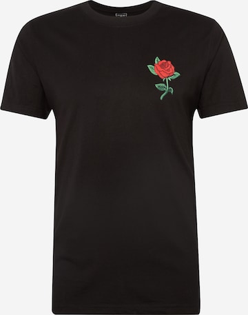 T-Shirt 'Rose' Mister Tee en noir : devant