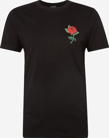 Mister Tee Shirt 'Rose' in Zwart: voorkant