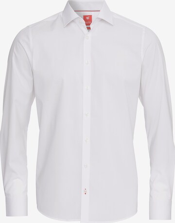 PURE Slim fit Business Shirt in White: front