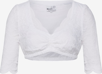 MARJODirndl bluza 'Dina-Lotta' - bijela boja: prednji dio