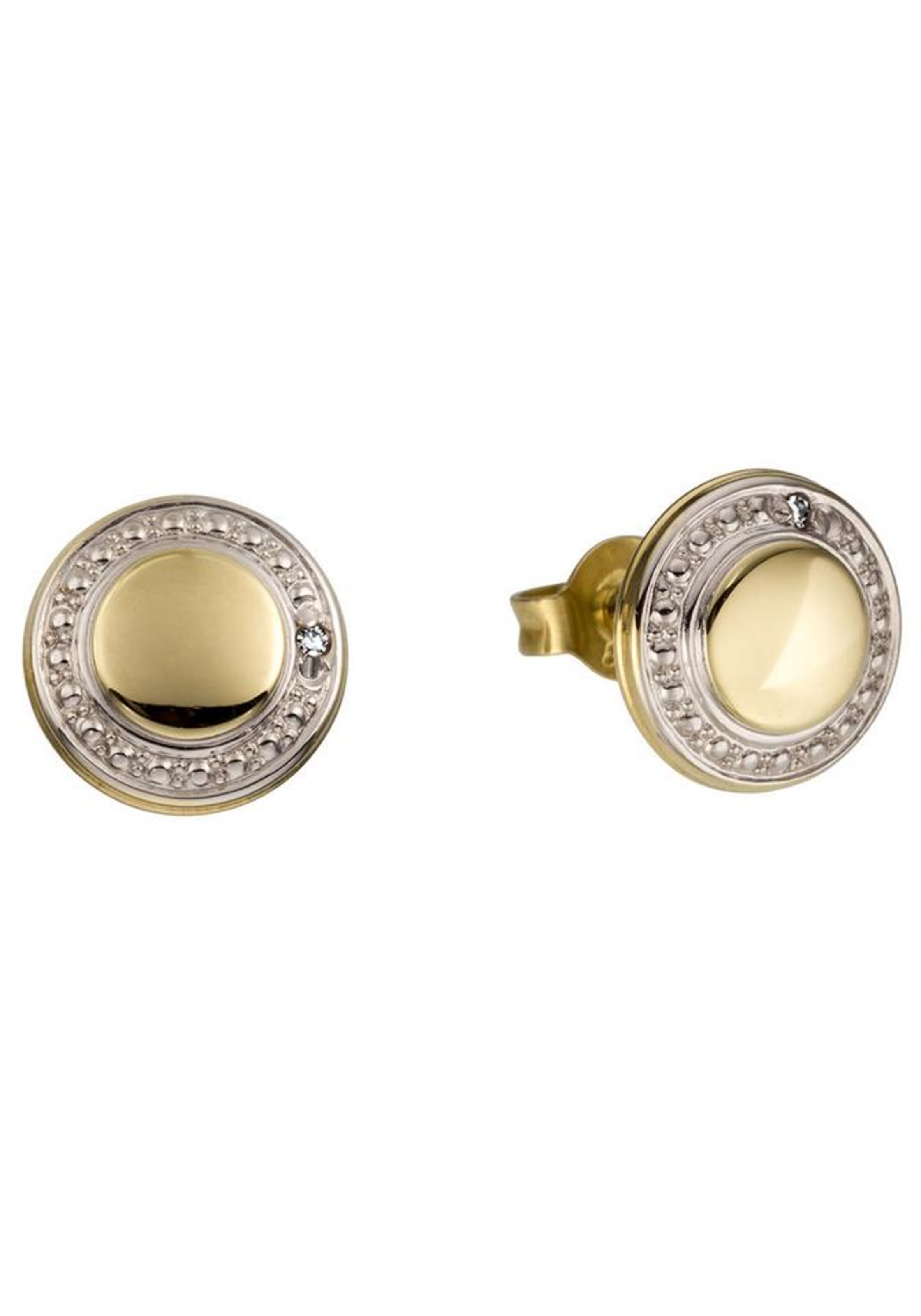 FIRETTI Ohrstecker in Gold: Vorderseite