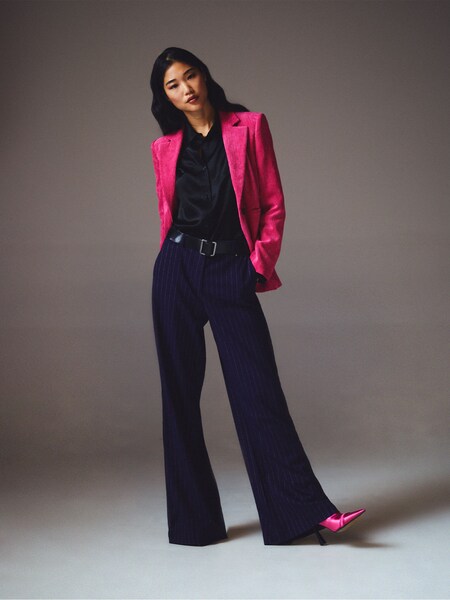 Yunsu - Pink Corduroy Blazer Look