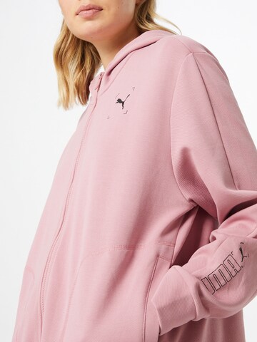 PUMA Sports sweat jacket 'Nu-Tility' in Pink