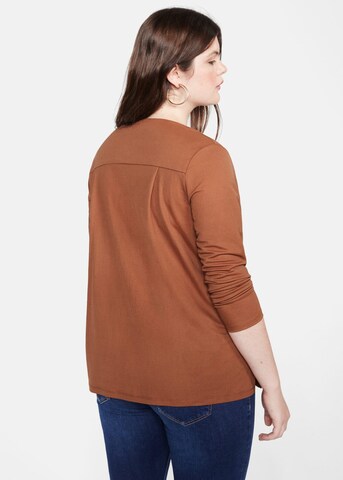 MANGO Blouse 'Atelier' in Bruin