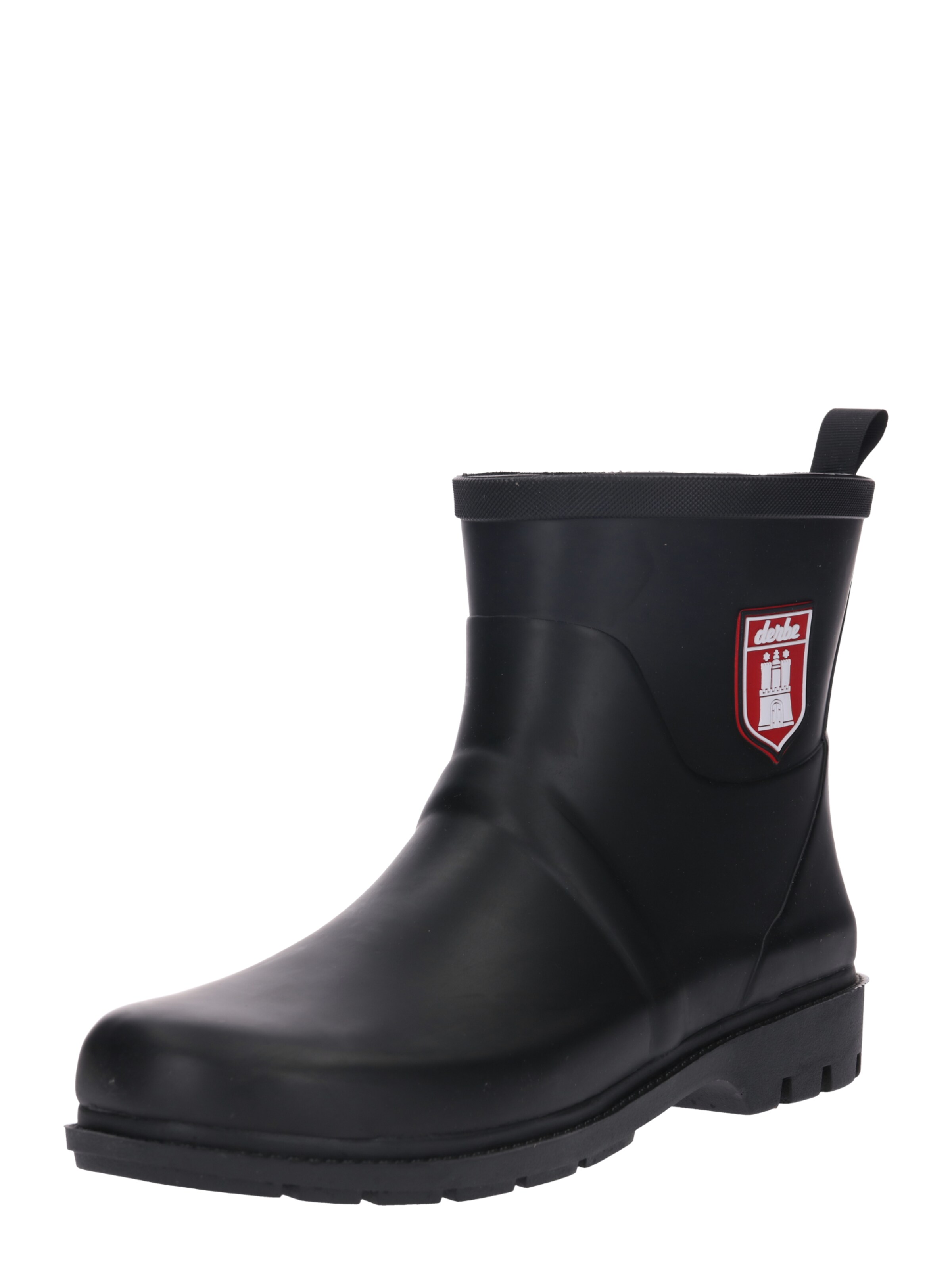 Derbe - Regenlaarzen 'Pladderbotten' in de kleur Zwart