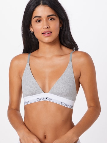 Calvin Klein Underwear Triangle Bra in Light Grey