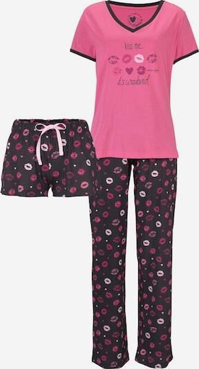 VIVANCE Pyjama en rose foncé / noir, Vue avec produit