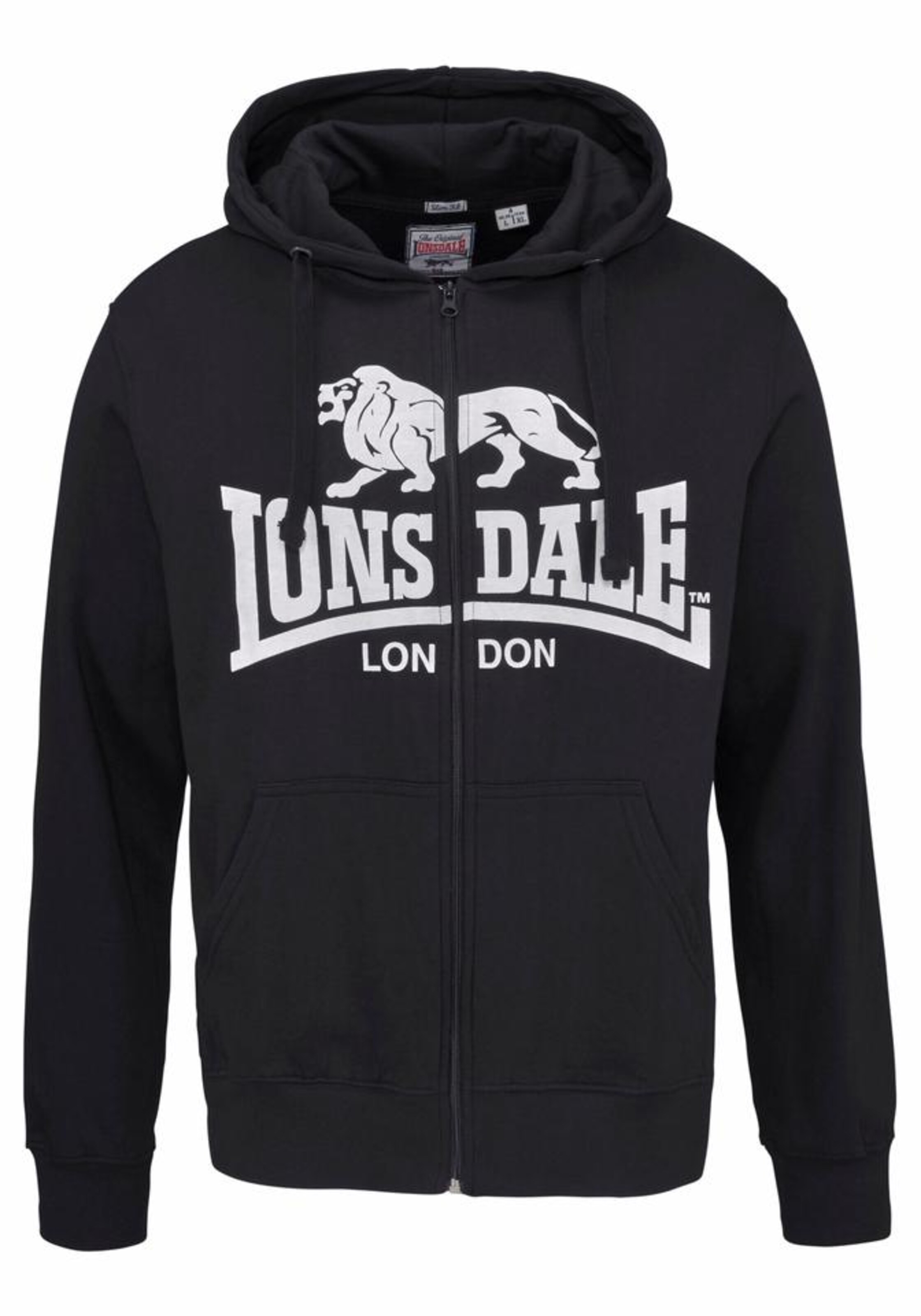 LONSDALE Tepláková bunda 'Krafty' - Čierna: predná strana