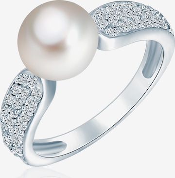 Valero Pearls Ring in Silver: front