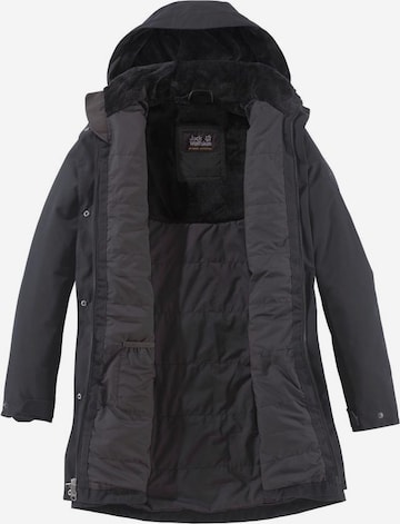 JACK WOLFSKIN Mantel 'Madison Avenue' in Schwarz