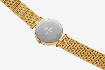 JOWISSA Quarzuhr 'Facet Strass' Swiss Ladies Watch in Gold