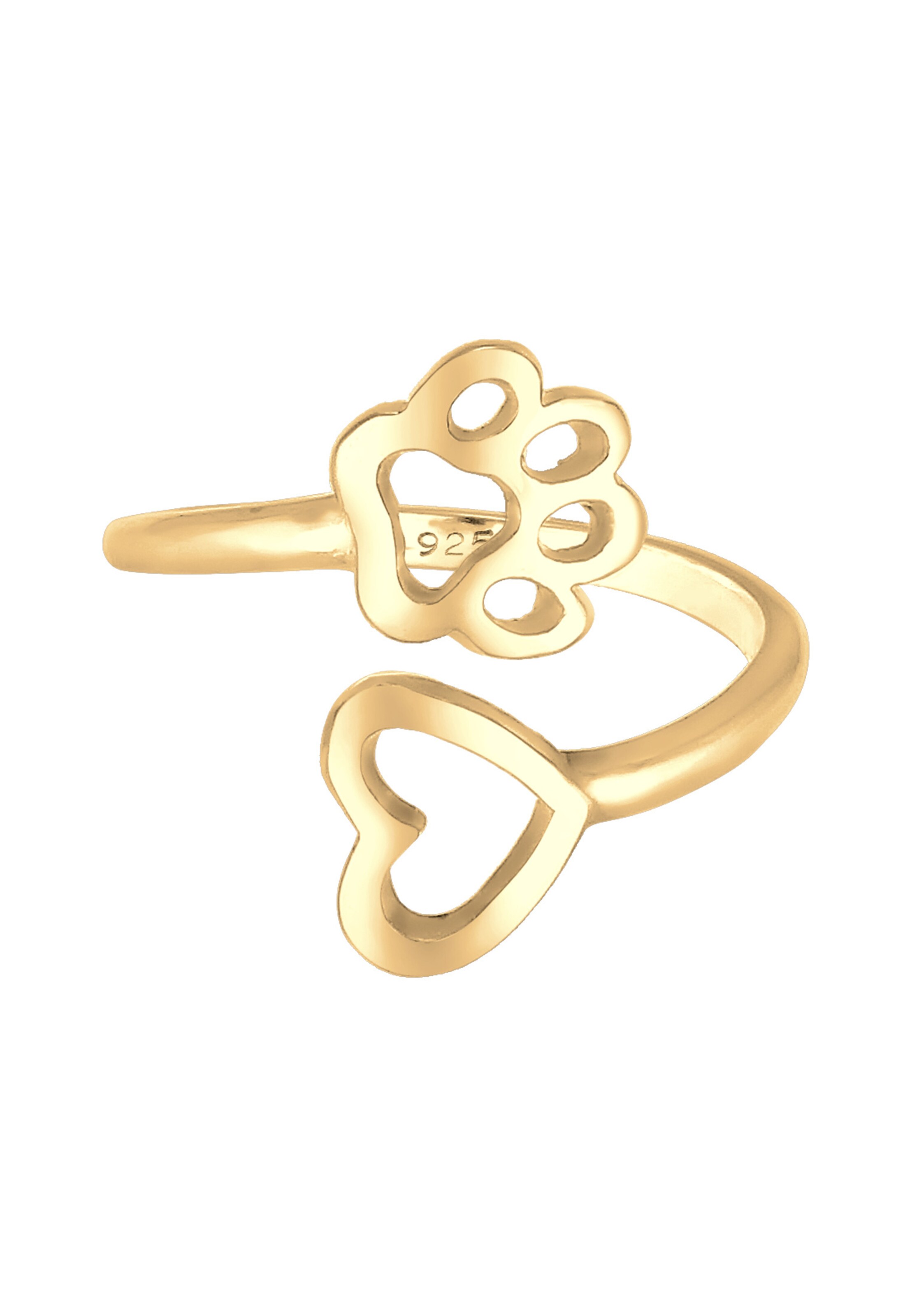 Nenalina Ring 'Herz, Pfote' in Gold