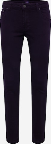 Denim Project Slimfit Jeans 'Mr. Red' in Zwart: voorkant