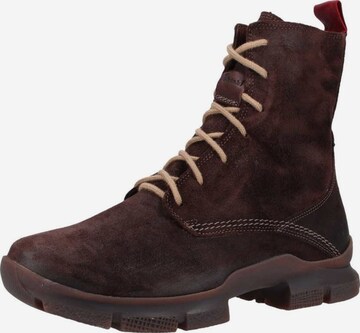 THINK! Lace-Up Boots in Brown: front