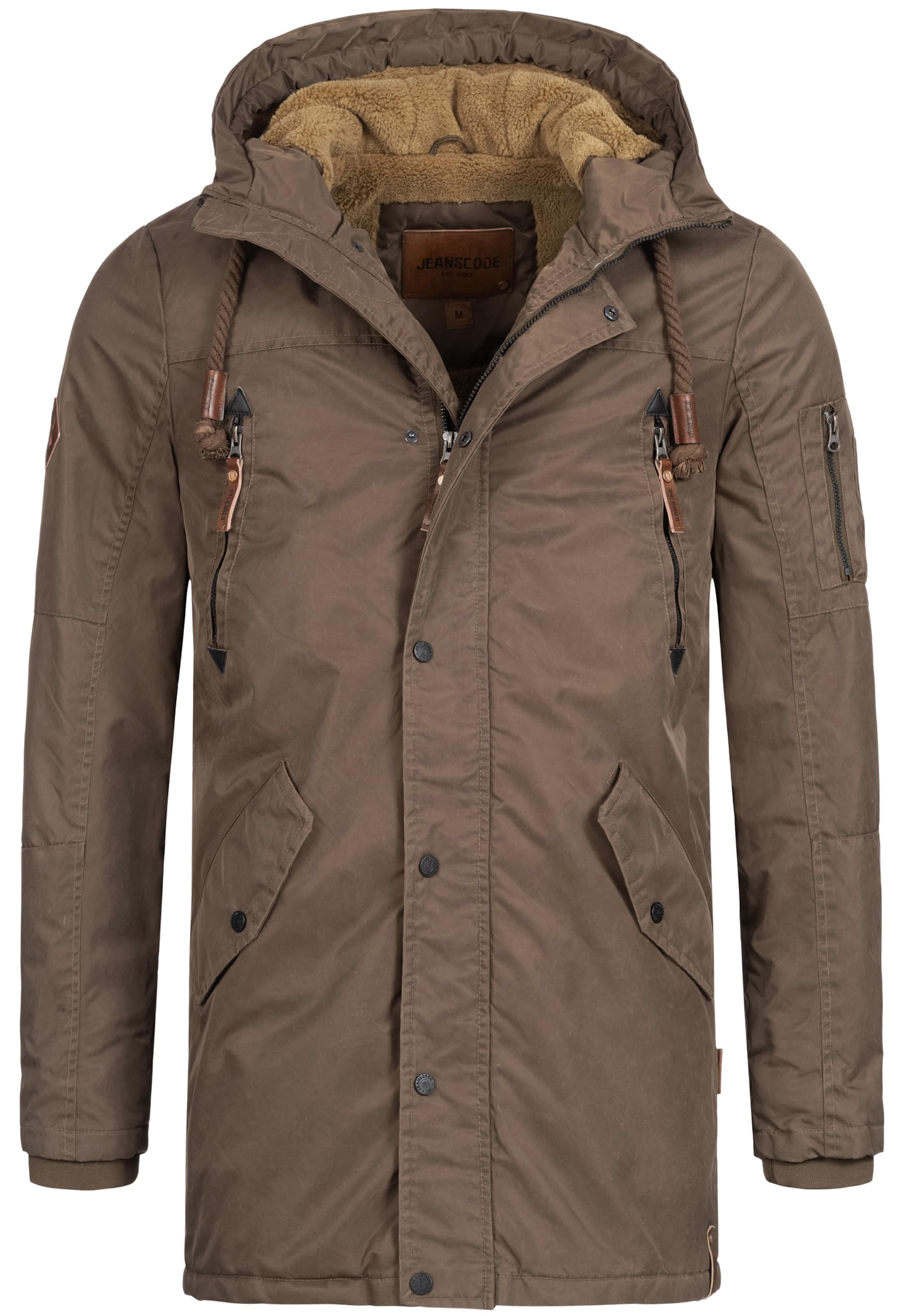 INDICODE JEANS Winterparka 'Bardsley' in Bruin: voorkant
