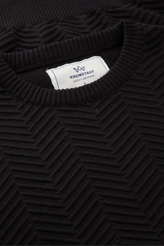 Kronstadt Regular Fit Strickpullover 'CARLO' in Schwarz