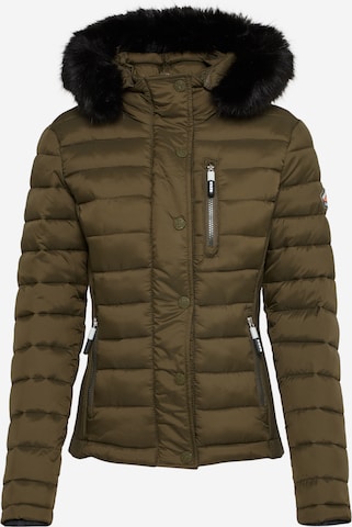 Superdry Winterjas 'Fuji' in Groen: voorkant