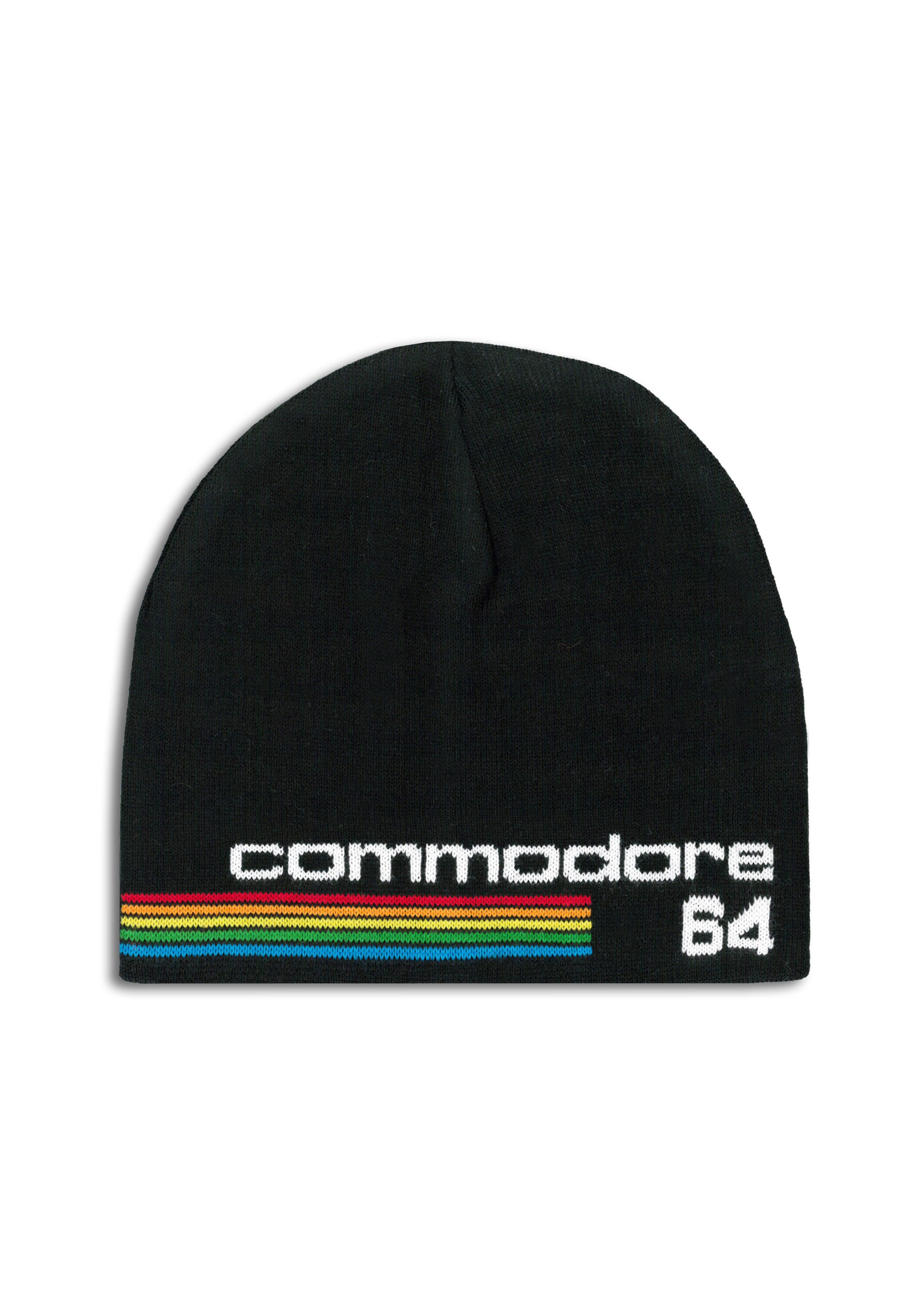 LOGOSHIRT Beanie in Black: front