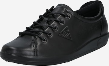 ECCO Αθλητικό παπούτσι με κορδόνια 'Soft 2.0' σε μαύρο: μπροστά