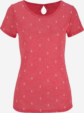 BEACH TIME Shirt in Rood