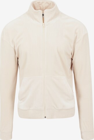 Urban Classics Regular fit Fleece Jacket in Beige: front