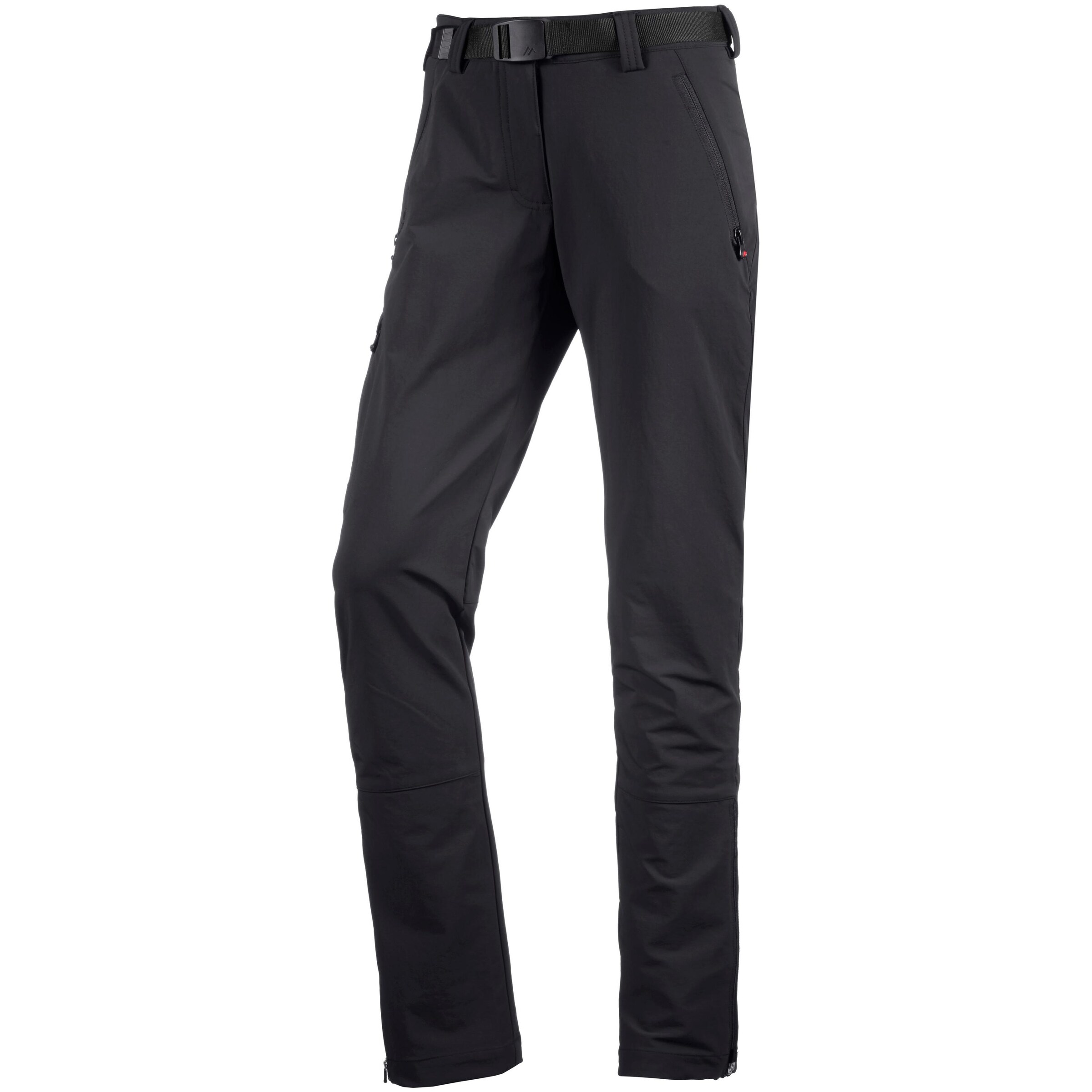 Maier Sports Slim fit Outdoor Pants 'Lana' in Black: front