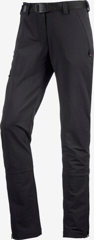 Maier Sports Slim fit Outdoor Pants 'Lana' in Black: front