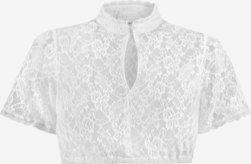 Blouse folklorique STOCKERPOINT en blanc : devant