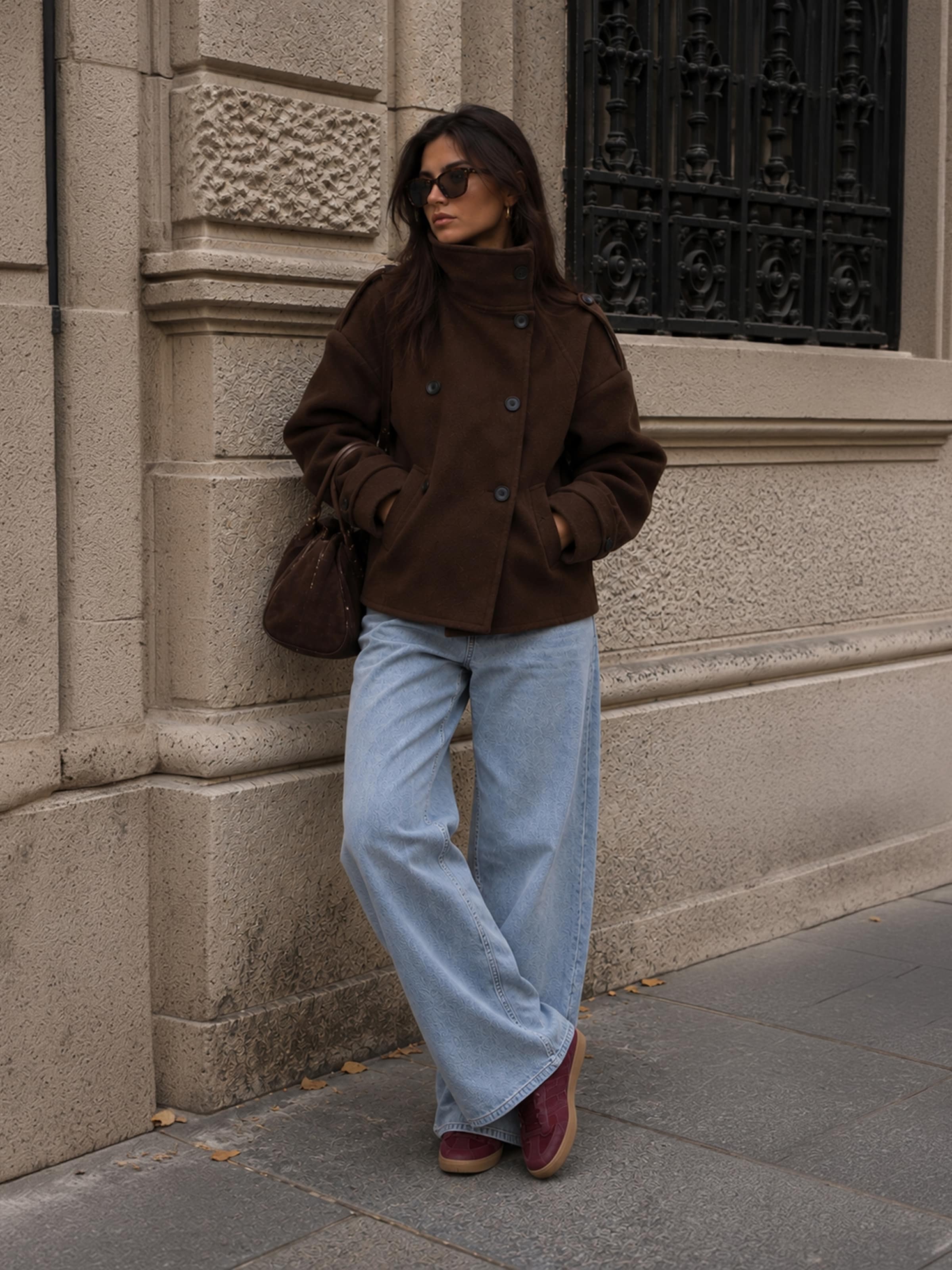 The AY Style Collective - Cropped Peacoat Denim Look