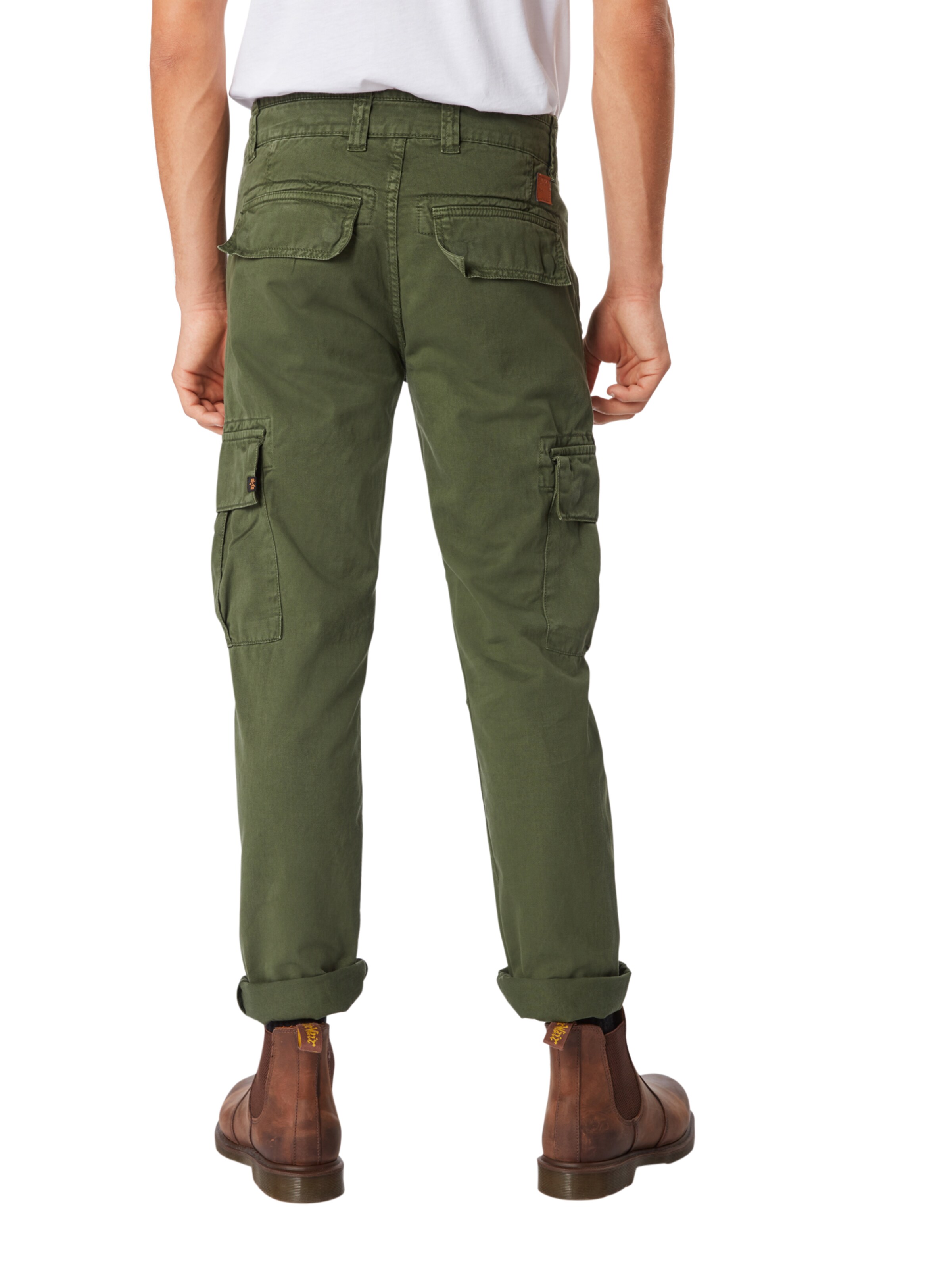 ALPHA INDUSTRIES regular Παντελόνι cargo 'Agent' σε πράσινο