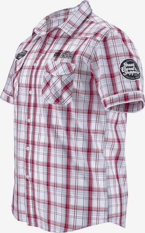 Man's World Comfort fit Button Up Shirt in Red