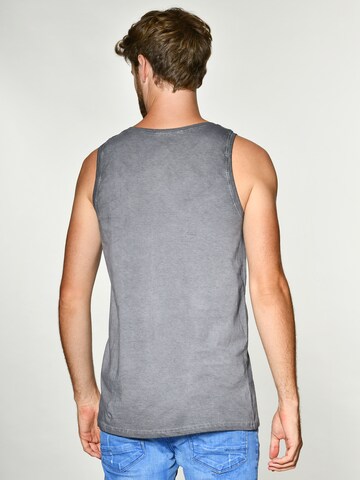 TOP GUN Tank Top mit Aufdruck ' Flap ' in Grau