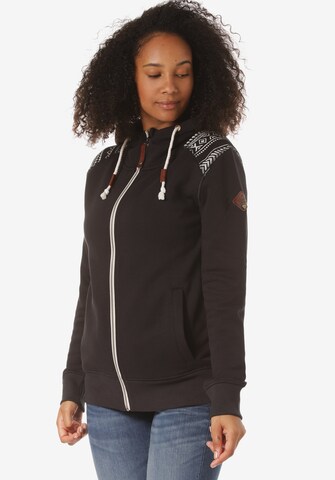Lakeville Mountain Zip-Up Hoodie 'Cavalla' in Black: front