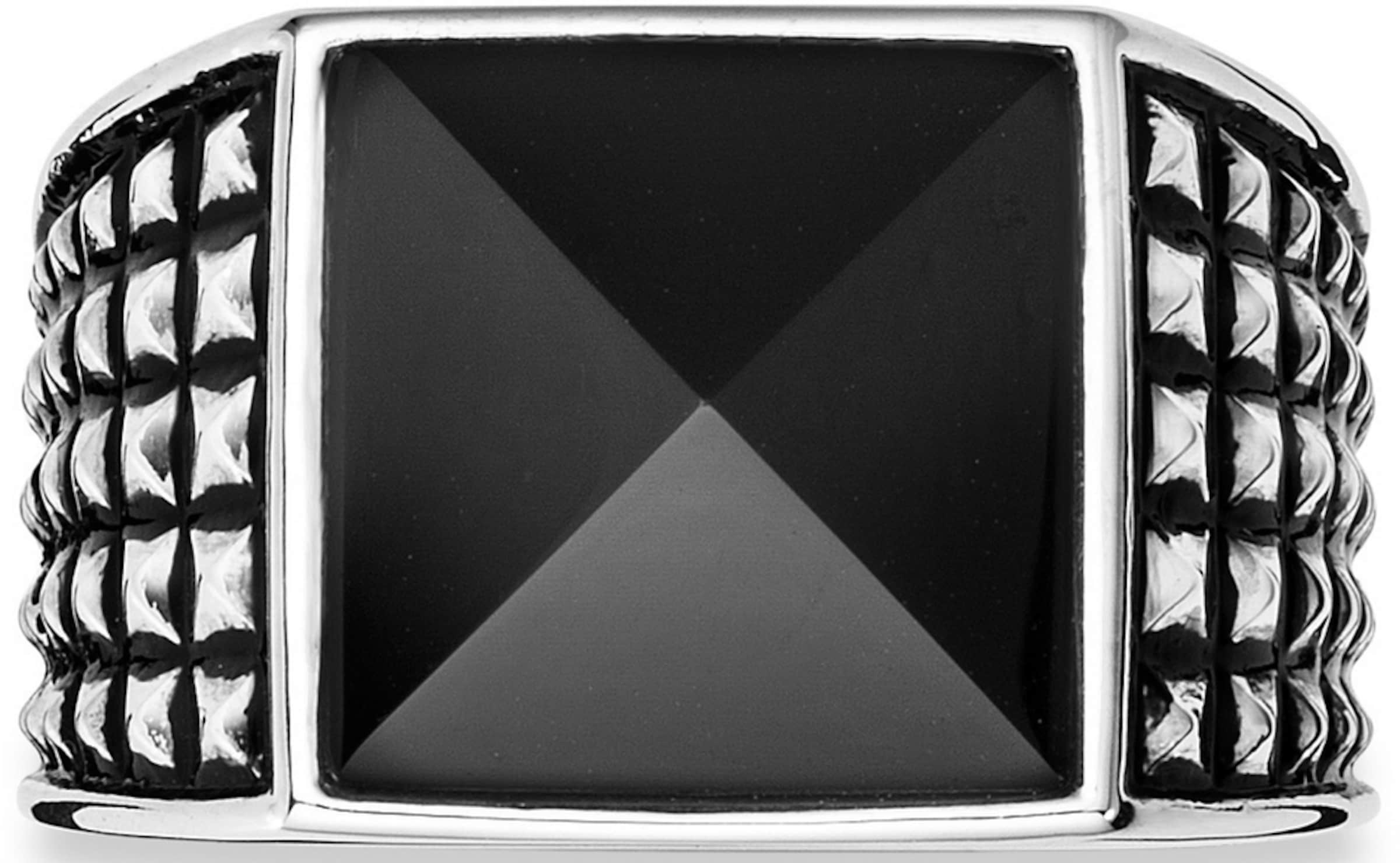 caï Ring in Schwarz: Vorderseite