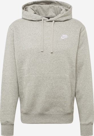 Sweat-shirt 'Club Fleece' Nike Sportswear en gris : devant