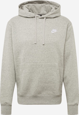 pilka Nike Sportswear Standartinis modelis Megztinis be užsegimo 'Club Fleece': priekis